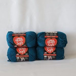 4 New Red Heart Soft- Teal